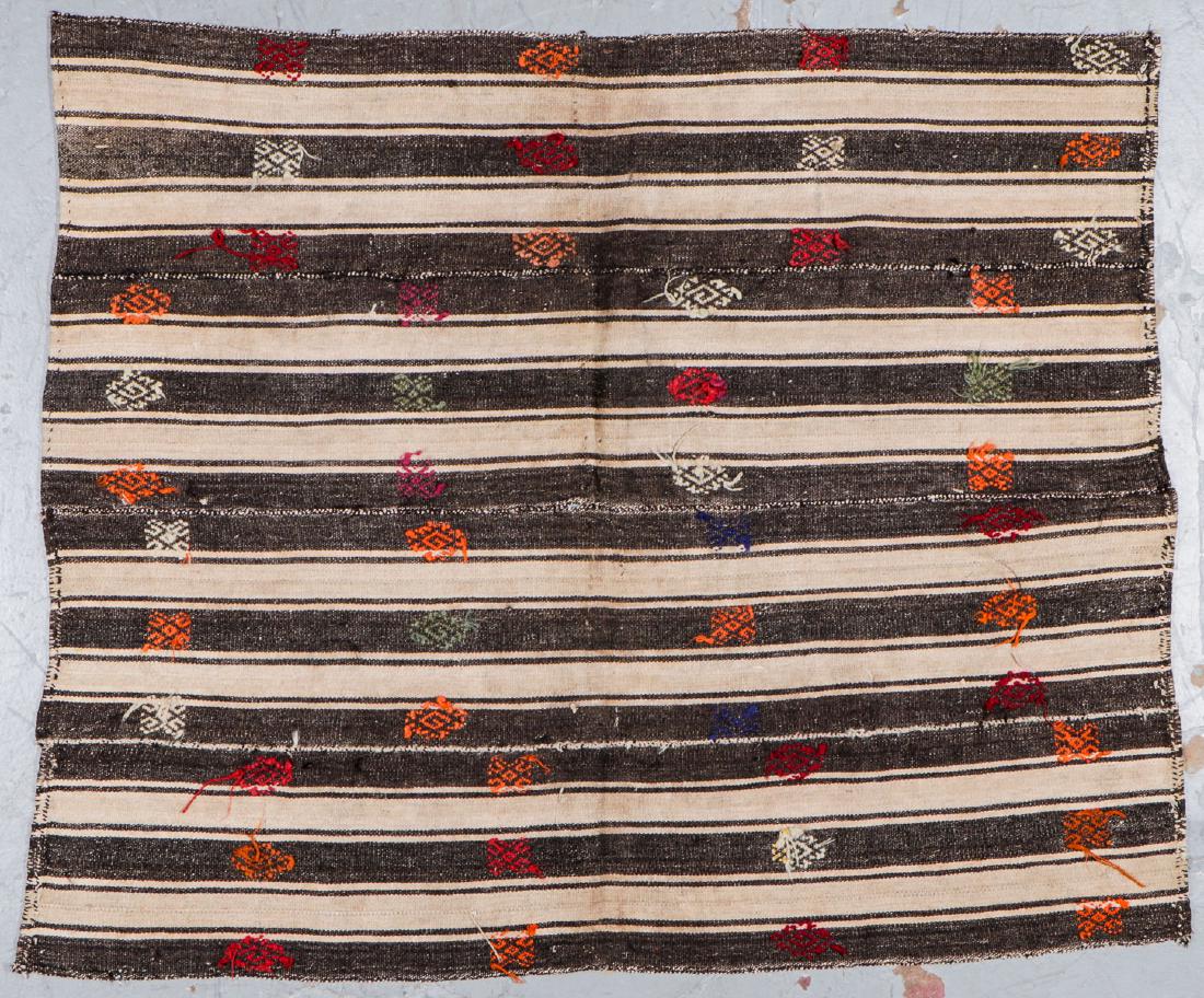 Semi-Antique Turkish Kilim: 5' x 6'1'' (1 of 2)