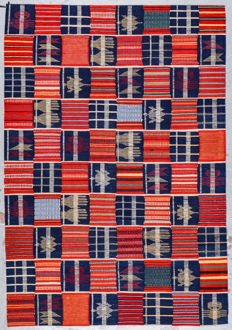 Ashanti Style Wool Kilim: 4' x 5'9'' (1 of 2)