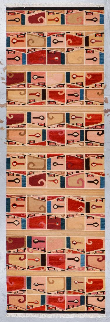 Pre Columbian Style Kilim: 3'2'' x 9'11'' (1 of 2)