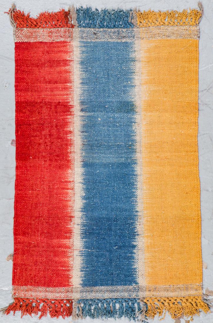 Tibetan Wool Ikat Style Kilim: 2'4'' x 3'5'' (1 of 2)