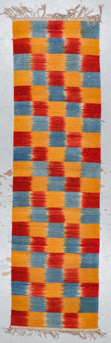 Tibetan Wool Ikat Style Kilim: 2'10'' x 10'2'' (1 of 2)