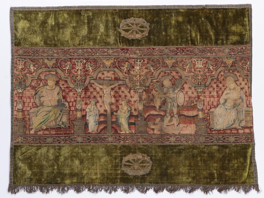 16th/17th C. European Ecclesiastic Textile Panel (1 of 7)
