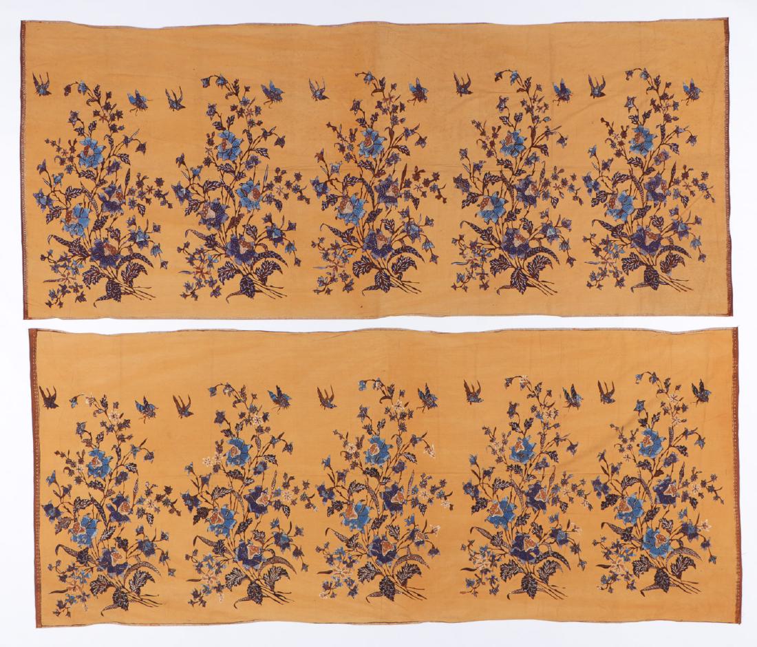 Pair of Identical Batik Textile Panels from Indonesia (1 of 6)