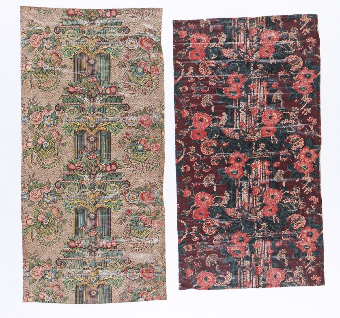 2 19th C. Glazed Chintz Textile Panels (1 of 5)