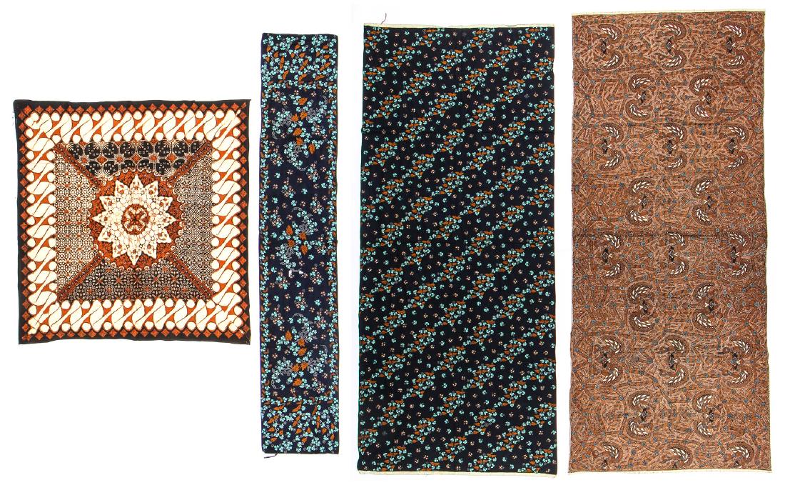 Lot of 4 Old Indonesian Batik Textiles (1 of 9)
