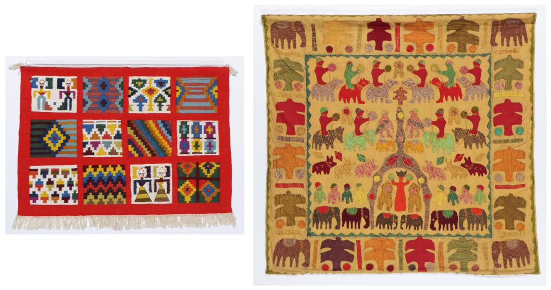 2 Mid Century Folk Weavings (1 of 9)