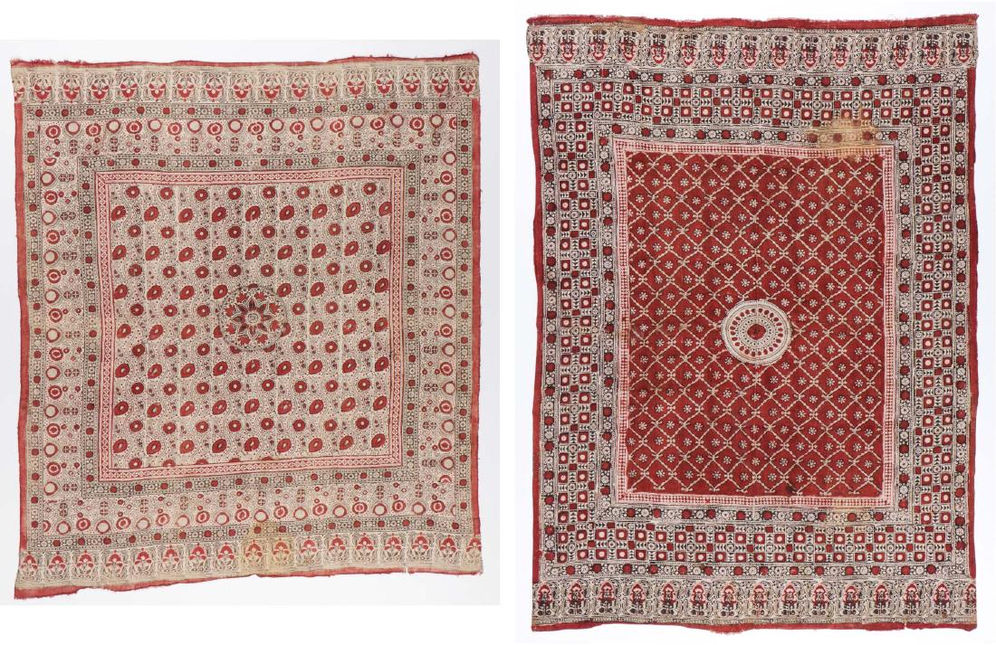 Two Bokhara Block Print Cloths, 19th C (1 of 8)