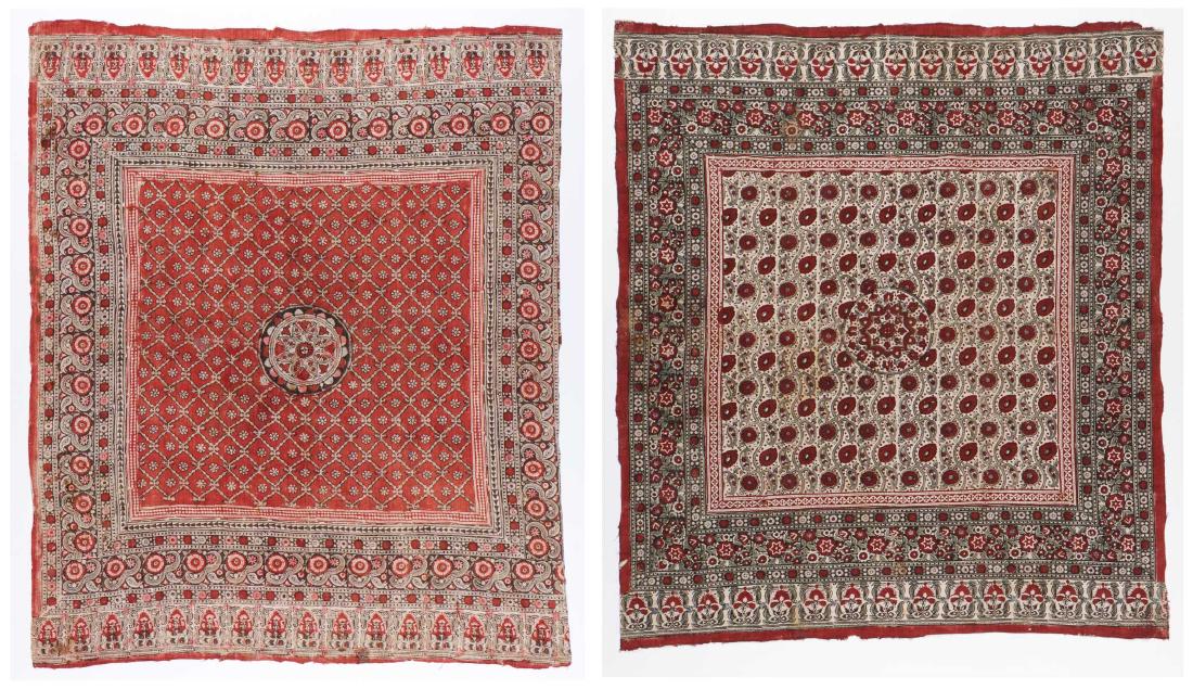 Two Bokhara Block Print Cotton Cloths, 19th C (1 of 9)