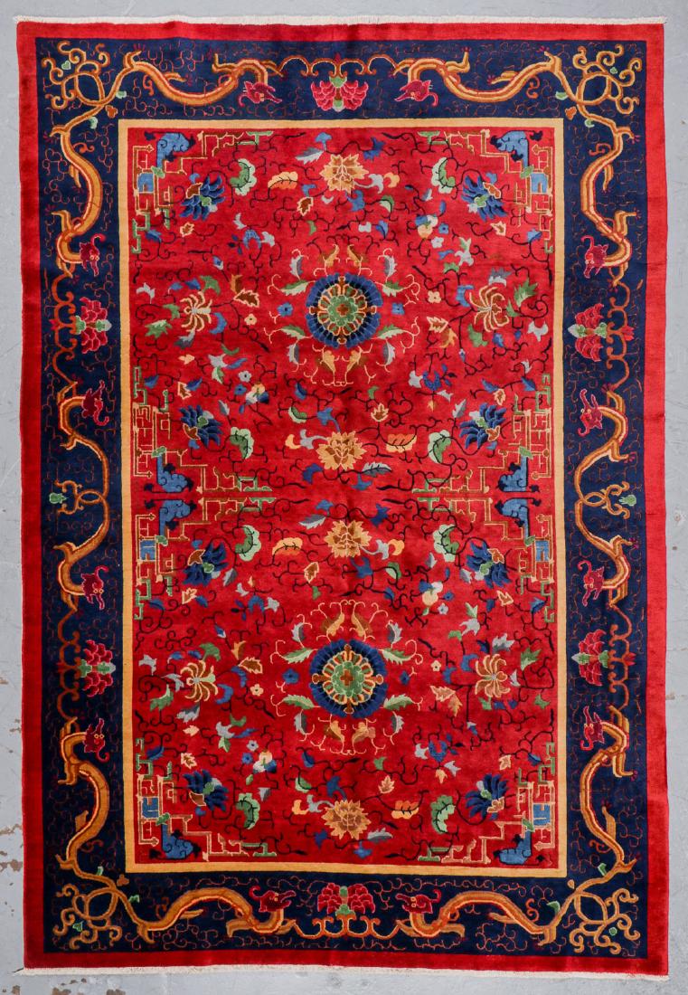 Chinese Art Deco Rug, Early 20th C: 8'0'' x 11'8'' (1 of 7)
