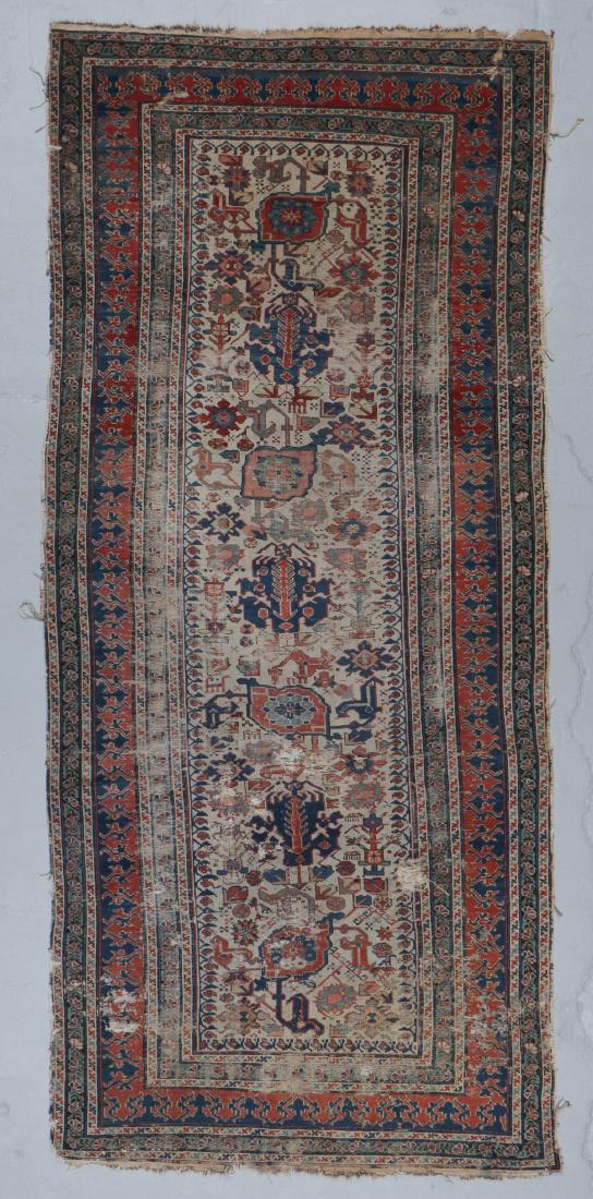 Antique Shirvan Rug: 4'3'' x 9'6'': Antique Shirvan Rug, Caucasus, 19th c: 4'3'' x 9'6'' (130 x 290 cm).