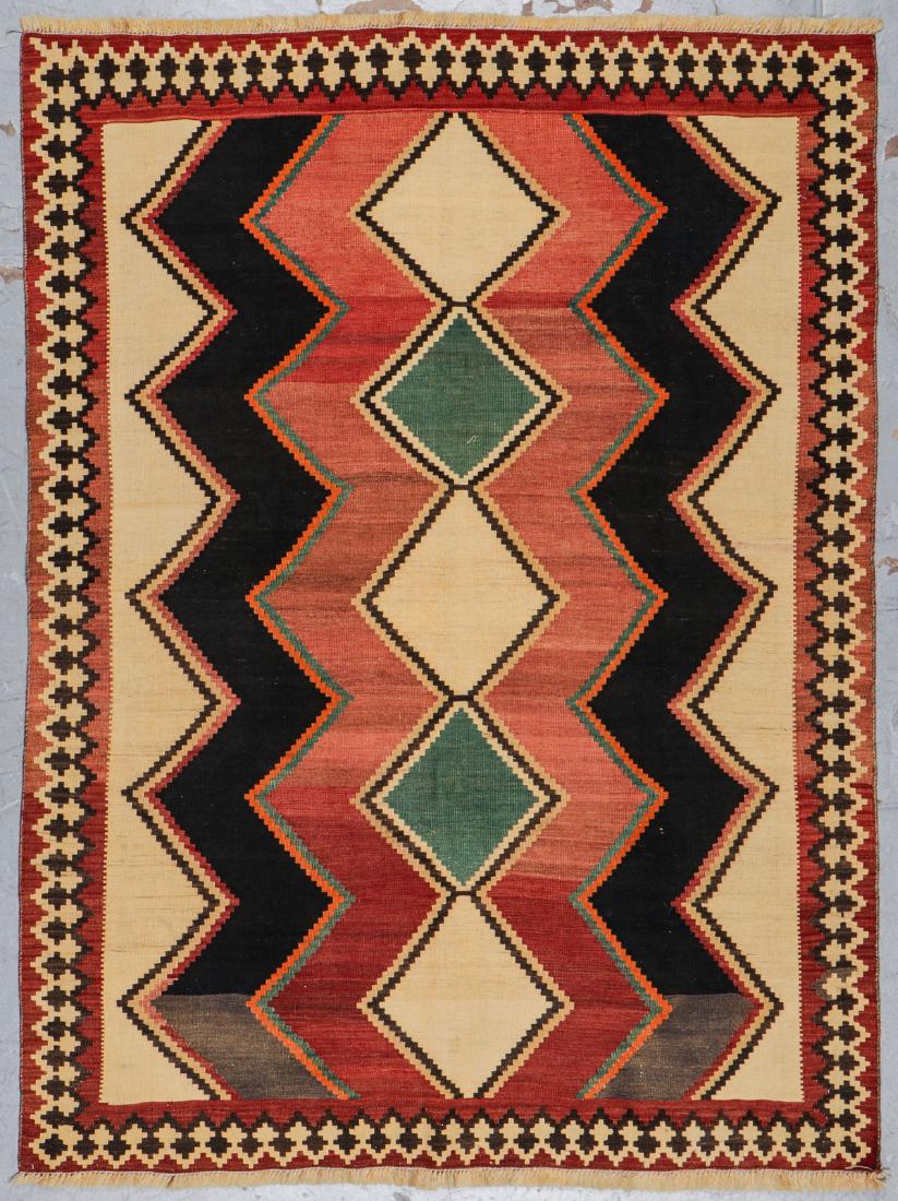 Vintage Shiraz Kilim: 4'10'' x 6'5'' (1 of 5)