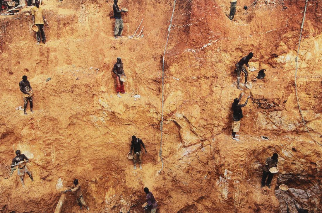 George Osodi (Nigerian, b. 1974) "Gold Mine Obuasi,: George Osodi (Nigerian, b. 1974) "Gold Mine Obuasi, Ghana", 2009. Epson Luster Print on Aluminum. Size: 26'' x 39.5'' (66 x 100 cm). Exhibition Photograph from "Africa: See You, See Me". Provenance: P