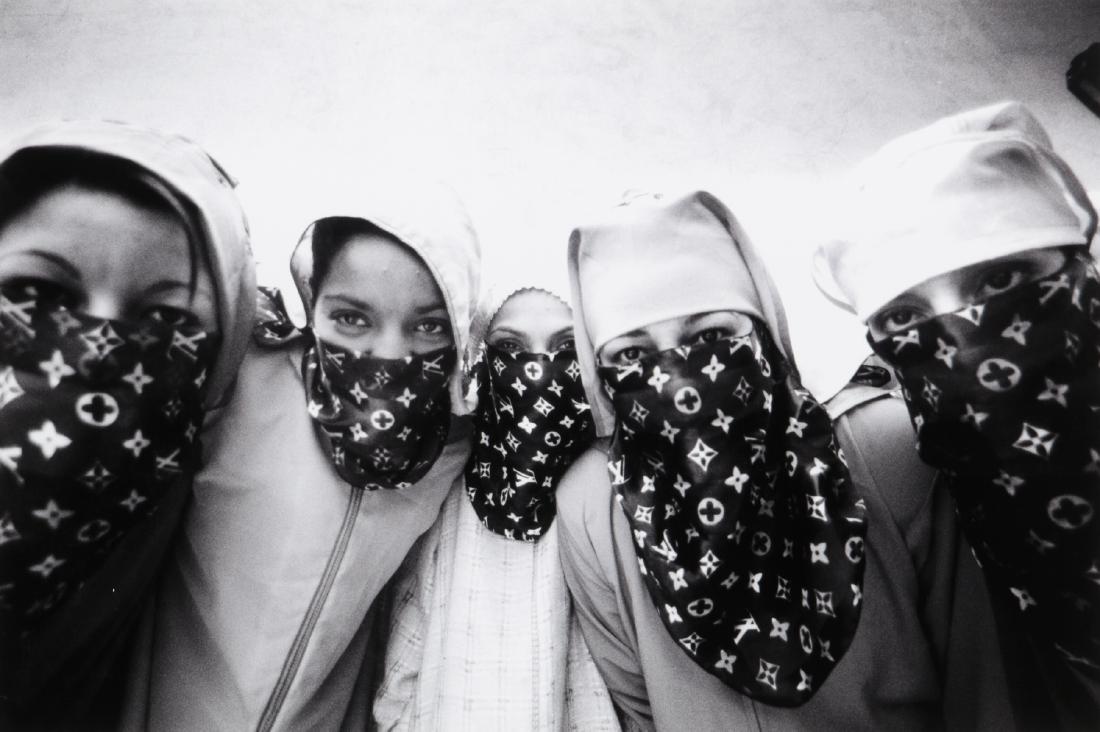 Hassan Hajjaj (Moroccan, b. 1961) "LV Posse": Hassan Hajjaj (Moroccan, b. 1961) "LV Posse", 2000. Epson Luster Print on Aluminum. Size: 41.75'' x 62.5'' (106 x 159 cm). Exhibition Photograph from "Africa: See You, See Me". Provenance: Private New