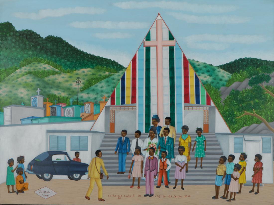 Jean-Claude Severe (Haitian/Cap-Haitien, b. 1950's): Jean-Claude Severe (Haitian/Cap-Haitien, b. 1950's) Oil Painting on board, signed. Framed. Size: 24'' x 31.75'', 61 x 81 cm (board); 25'' x 32.75'', 64 x 83 cm (frame).