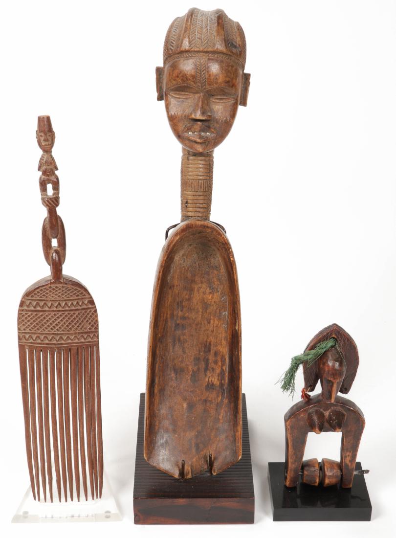 3 West African Carved Wood Artifacts Sep 24, 2018 Material Culture