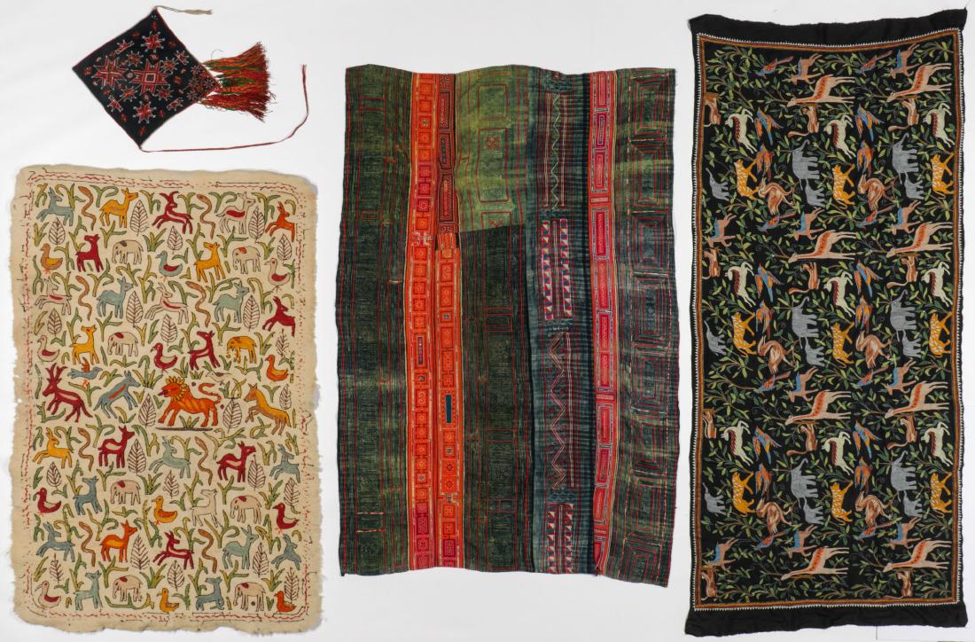 4 Vintage and Antique Indian and Chinese Folk Textiles (1 of 7)