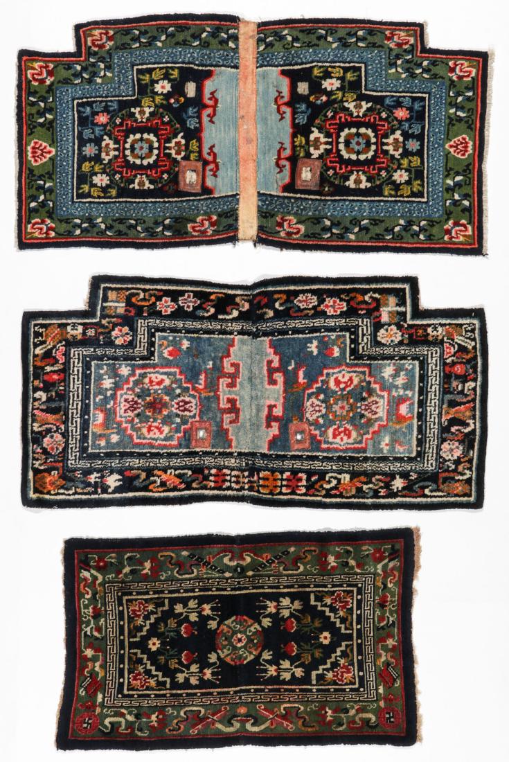 3 Antique Tibetan Rugs, Including 2 Saddles (1 of 7)
