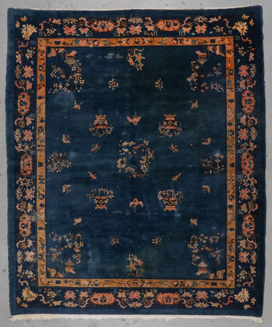 Antique Peking Rug: 8'1'' x 9'7'': Antique Peking Rug, China: 8'1'' x 9'7'' (246 x 292 cm). 44 lbs. Florida estate.