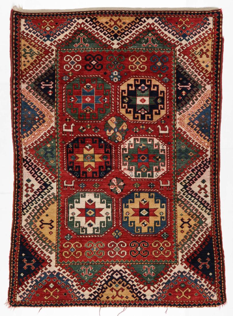 Antique Bordjalou Kazak Rug, Caucasus: 5'1'' x 6'11'' (1 of 7)