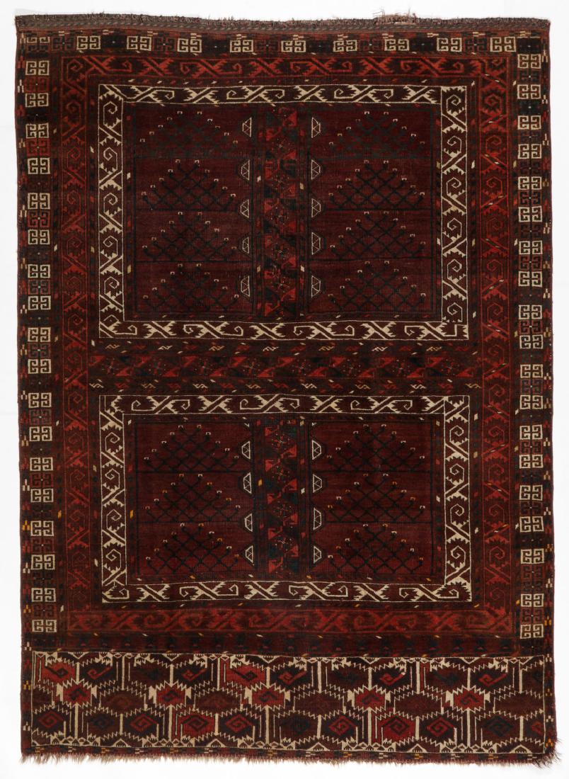 Antique Ersari Turkmen Ensi Rug: 4'8'' x 6'5'' (1 of 7)