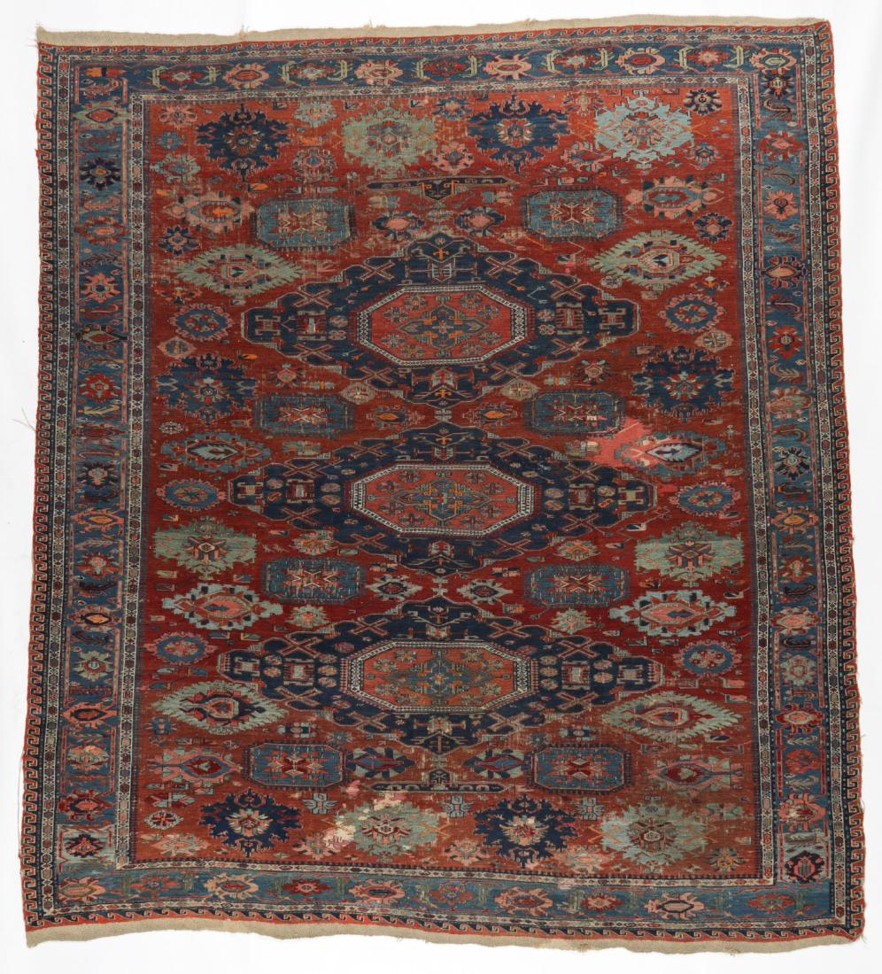 Antique Sumak Rug: 7'7'' x 8'5'' (1 of 7)