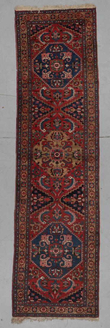 Antique Heriz Rug, Persia: 3'0" x 10'10'': Antique Heriz Rug, Persia, early 20th c: 3'0" x 10'10'' (91 x 330 cm). 21 lbs.