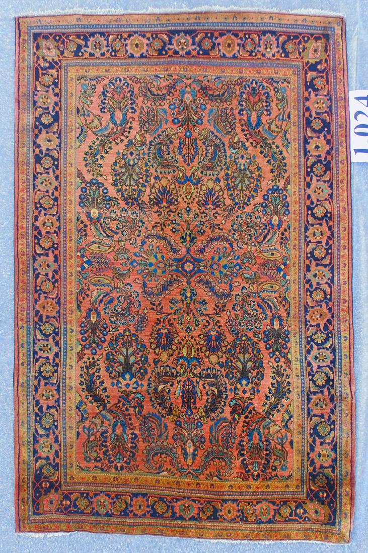 Fine Antique Sarouk Rug: 4'4'' x 6'9'' (1 of 5)