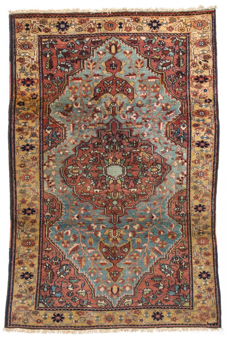 Antique Ferahan Sarouk Rug: 3'4'' x 4'11'' (1 of 6)