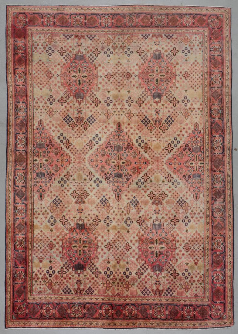 Antique Agra Rug, India: 8'6'' x 12'4'': Antique Agra Rug, India, circa 1900: 8'6'' x 12'4'' (259 x 376 cm). 60 lbs.