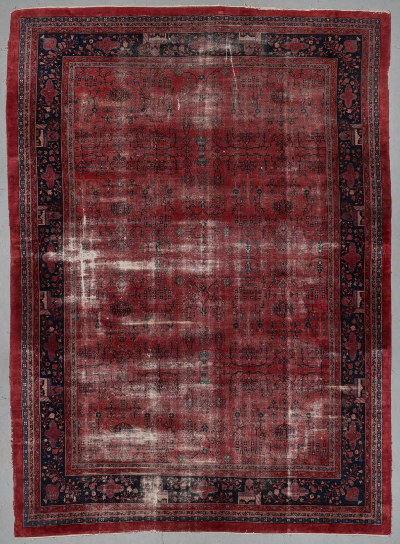 Antique Isparta Rug, Turkey: 12'10'' x 17'7'': Antique Isparta Rug, Turkey: 12'10'' x 17'7'' (391 x 536 cm). 89 lbs.