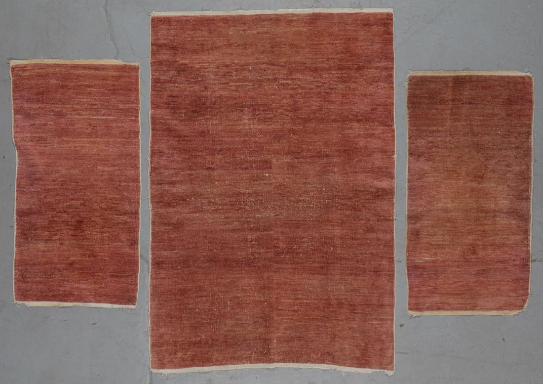 3 Semi-Antique Natural Dye Color Field Rugs, China (1 of 6)