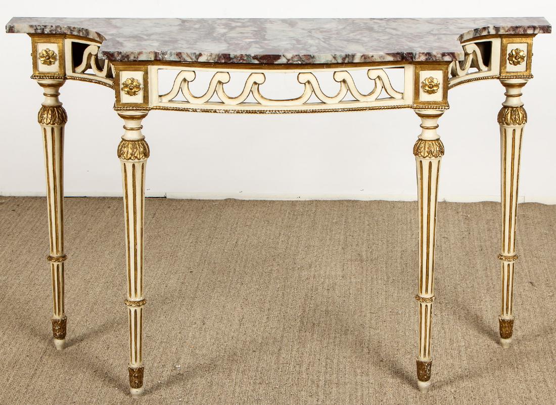 Continental Marble Top Console (1 of 8)