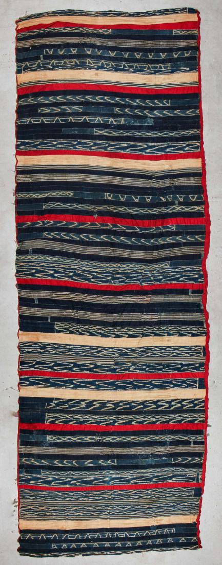 Large Chief's Bamileke Ndop Indigo Cloth, Cameroon, (1 of 3)