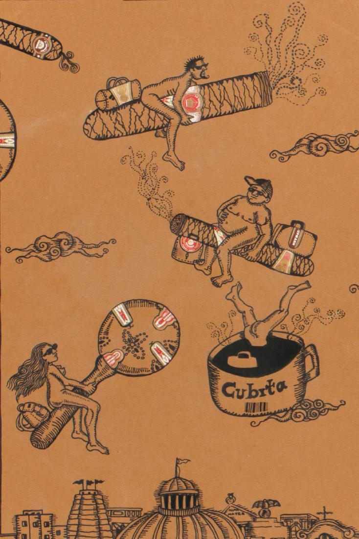Cuban (20th c.) Original Cigar Theme Illustration (1 of 3)