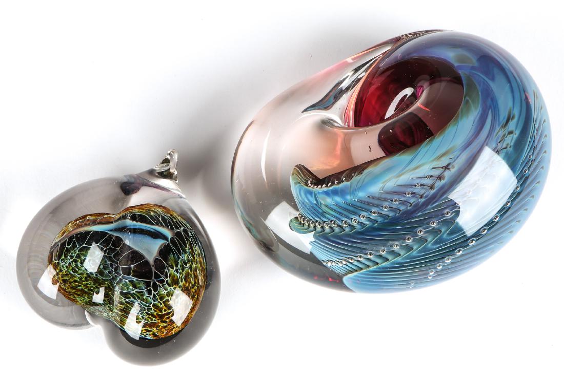 2 Robert Burch Glass Paperweights (1 of 3)