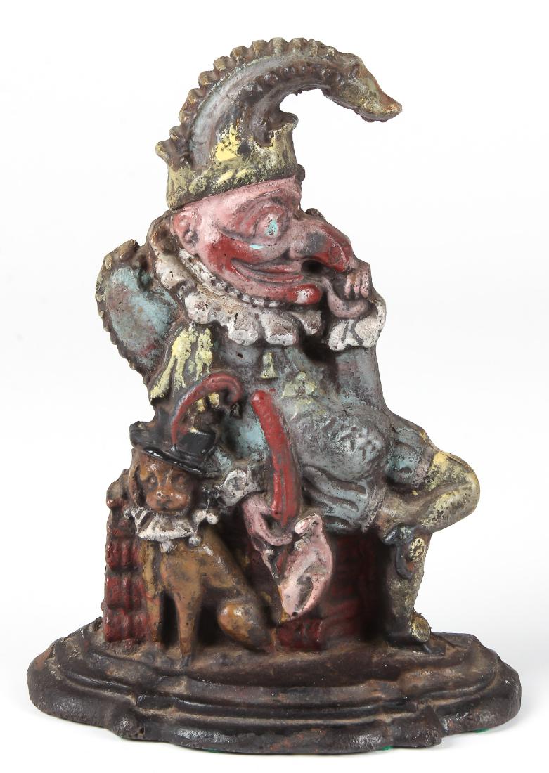 Vintage Punch Cast Iron Doorstop (1 of 2)