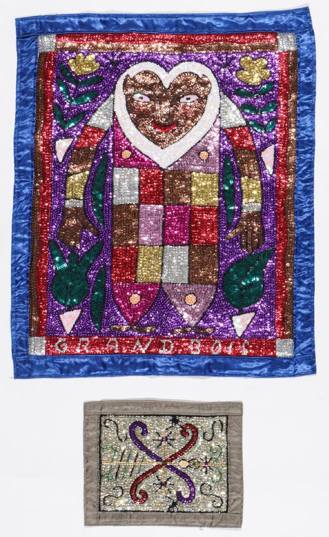 Two Haitian Vodou Drapeau Flags (1 of 5)