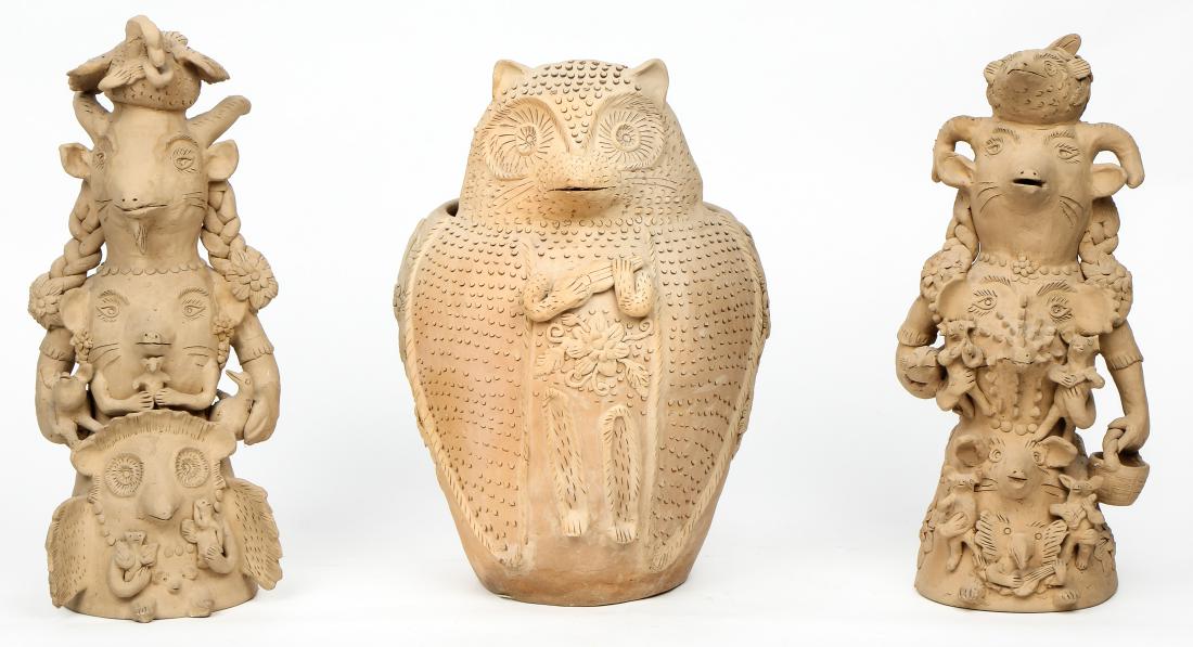 Teodora Blanco (Mexican, 20th c.) 3 Folk Art Figural (1 of 9)