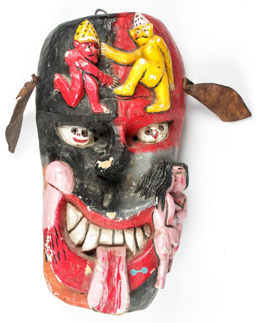 Large Vintage Mexican Diablo/Dance Mask, Guerrero (1 of 3)