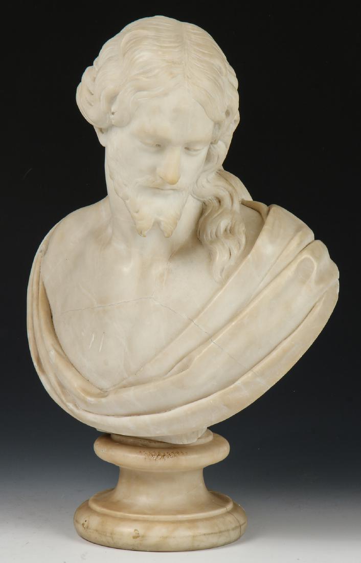 Carved Marble Bust of a Man, late 19th/Early 20th C (1 of 6)