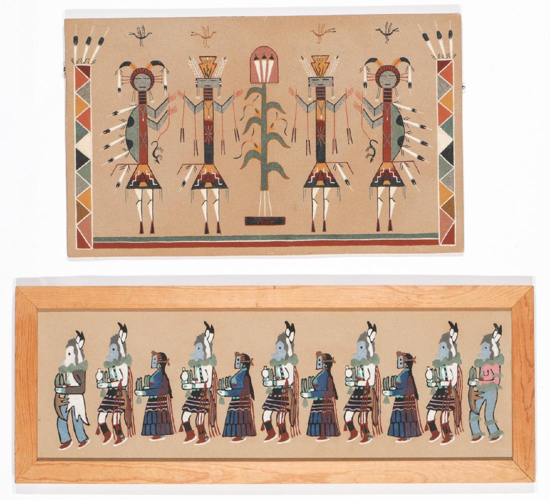 2 Vintage Navajo Sand Paintings (1 of 6)