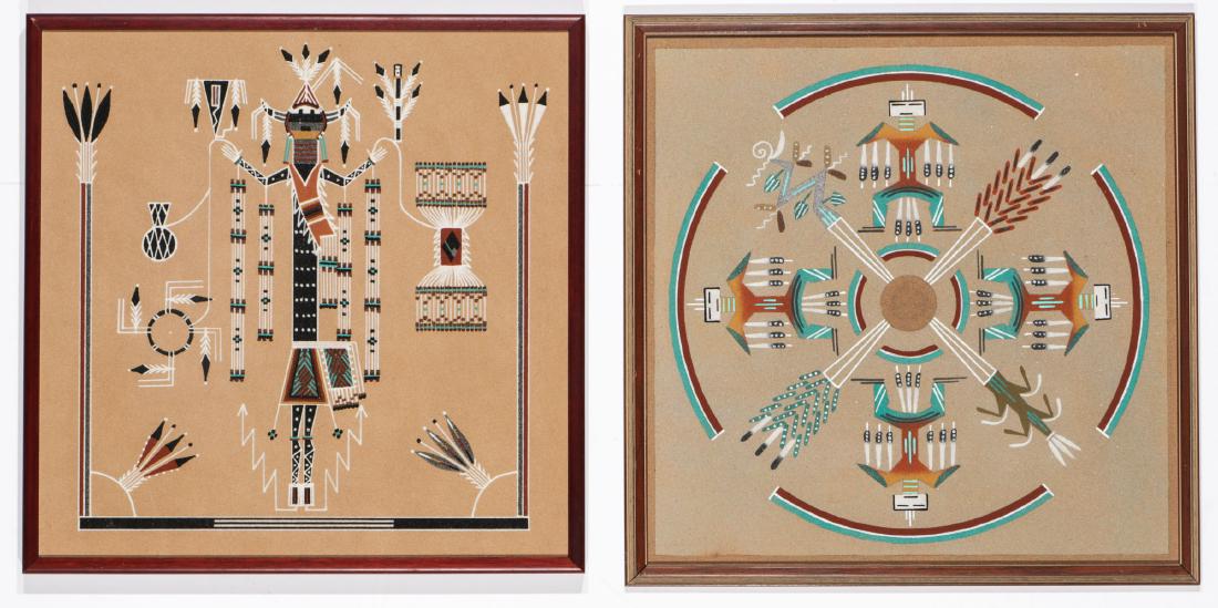 2 Vintage Navajo Sand Paintings (1 of 6)