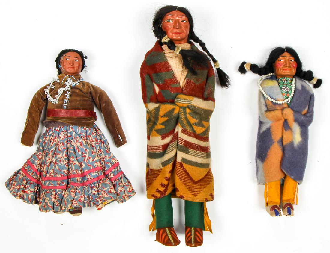 3 Old Southwest Skookum Dolls in Traditional Native (1 of 5)