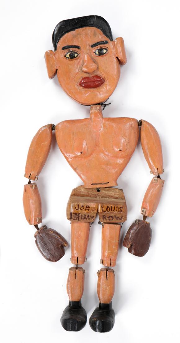 Joe Louis Articulated Folk Art Figure, Mid 20th C (1 of 2)
