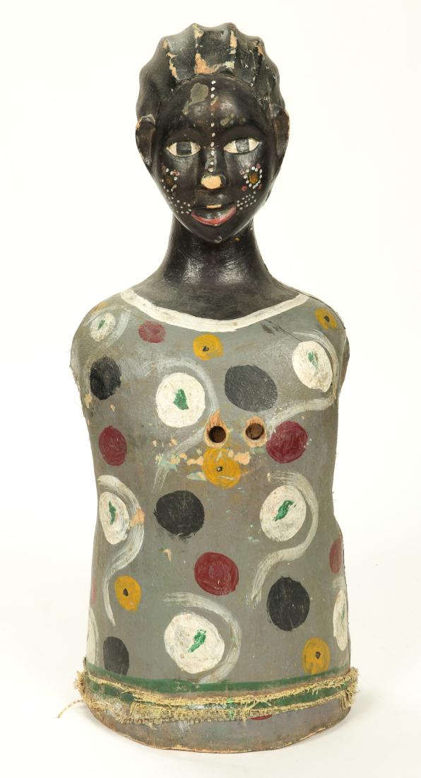 Black Male Torso and Head Sculpture, Early 20th C (1 of 5)