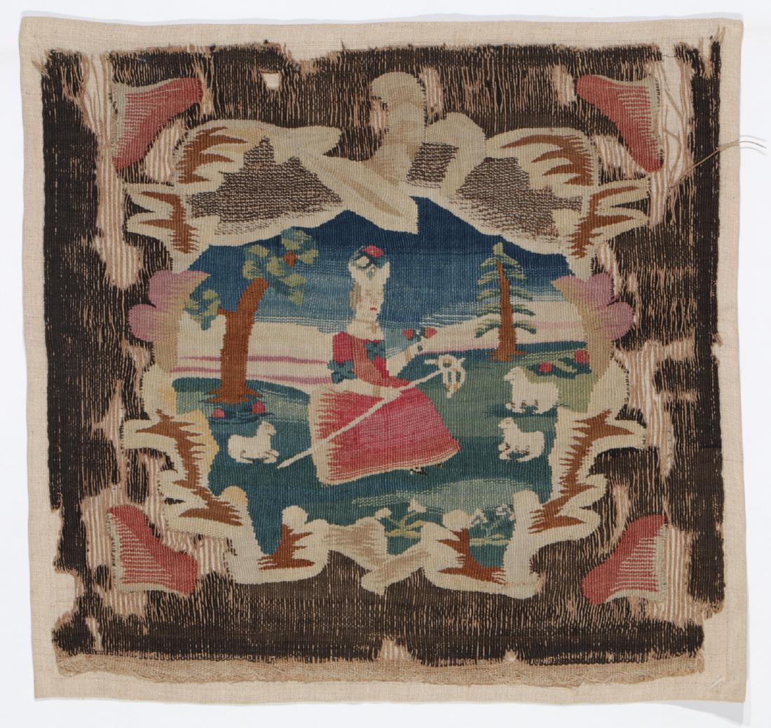 Small 19th C. Swedish Pictorial Wool Tapestry (1 of 4)