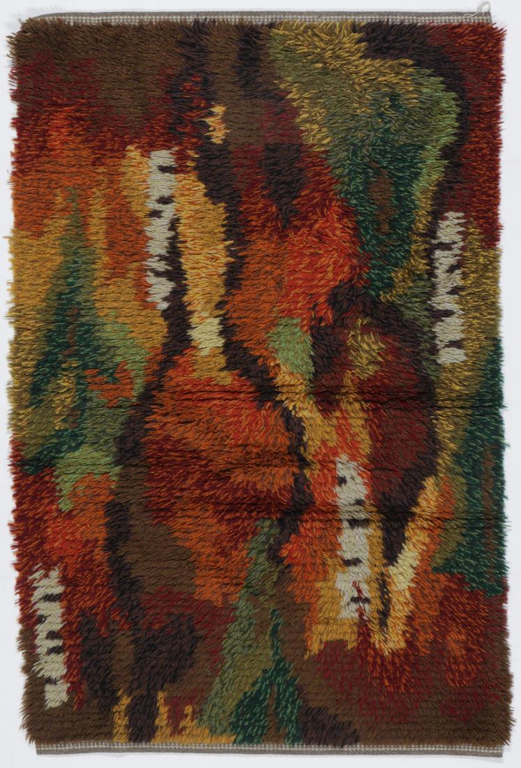 Mid 20th Century Rya Rug, Sweden (1 of 6)
