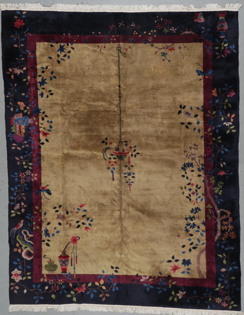 Art Deco Rug, Early 20th C, China: 9'7'' x 11'4'': Art Deco Rug, Early 20th C, China: 9'7'' x 11'4'' (292 x 345 cm). 80 lbs.