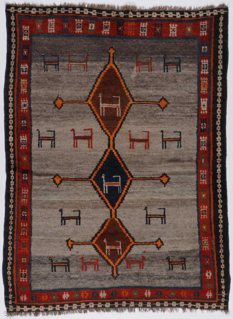 Semi-Antique Gabbeh Rug, Persia: 4'9'' x 6'5'' (1 of 6)