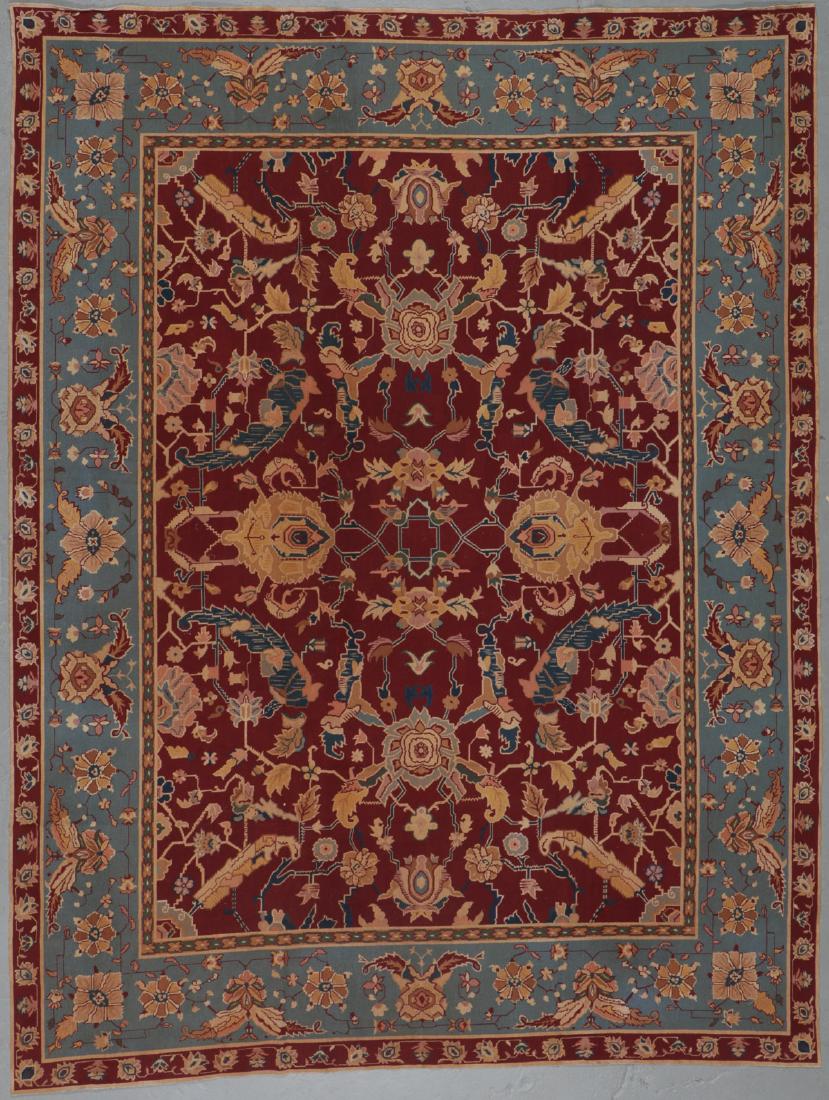 Semi-Antique Continental Agra Style Needlepoint: 8'9'' (1 of 6)